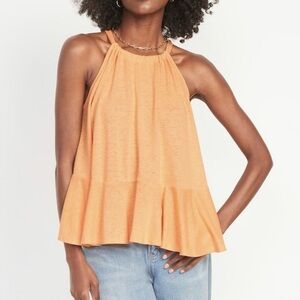Old Navy Linen Blend Halter Tank Top